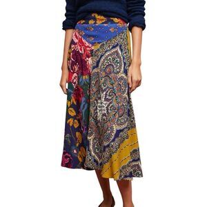 Anthropologie Moulinette Souers Teresita Scarf Printed Skirt Size 6